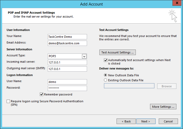 13. Mail Client - Add Account