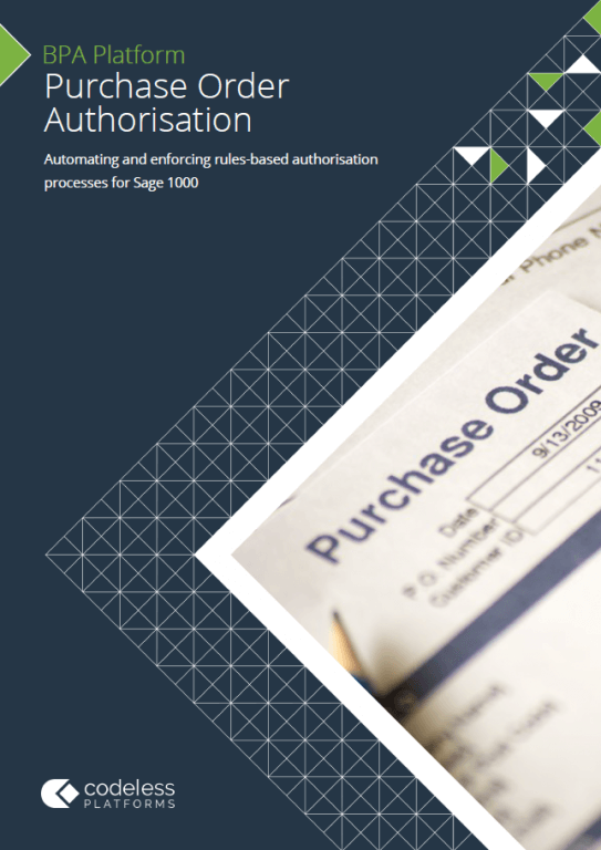 Purchase Order Authorisation for Sage 1000 Brochure