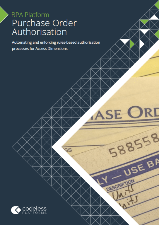 Purchase Order Authorisation for Access Dimensions Brochure