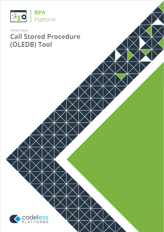 Call Stored Procedure (OLEDB) Tool