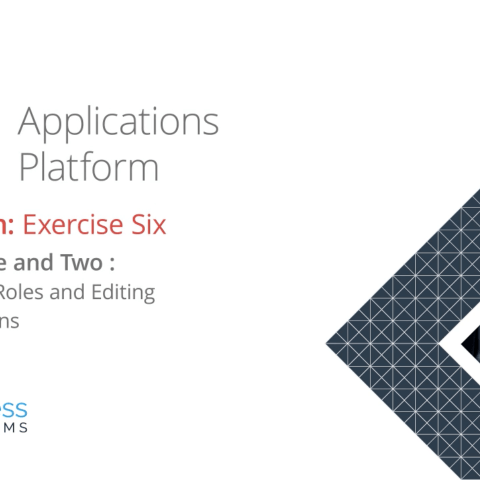 Applications Platform Foundation: Exercise Six