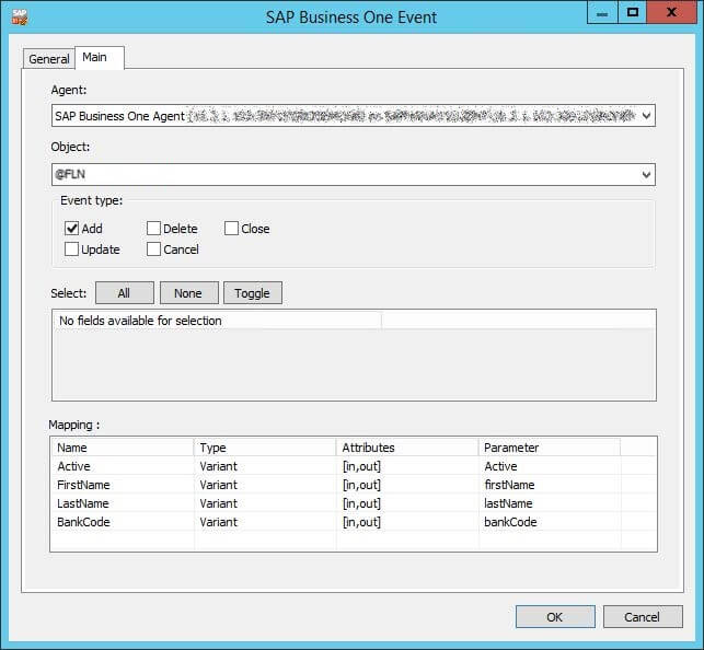 SAP Business One Event Step Configuration - UDO