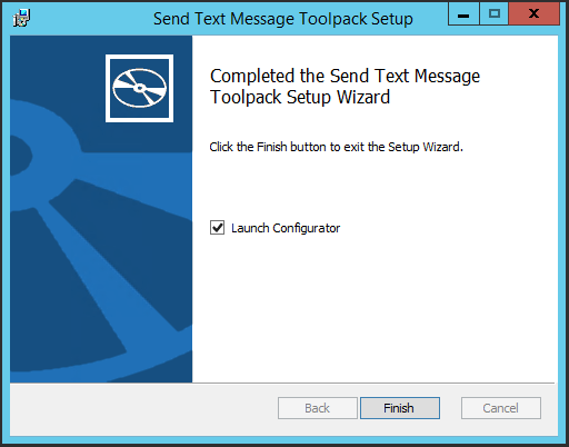 Send Text Message Tool - Install - Finish