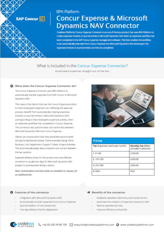 Concur Expense Connector for Microsoft Dynamics NAV