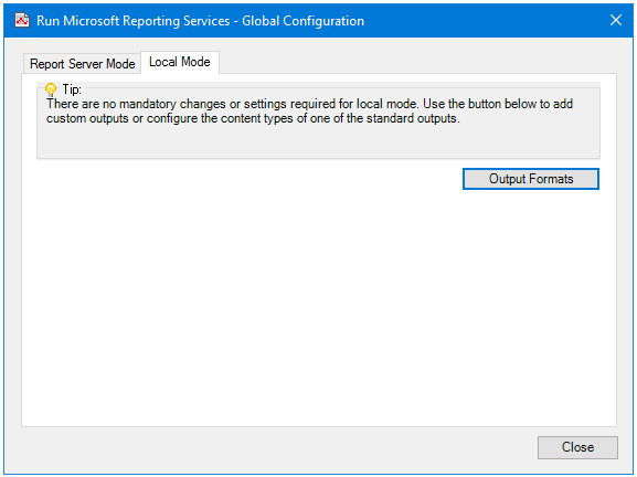 Run Microsoft Reporting Services Tool