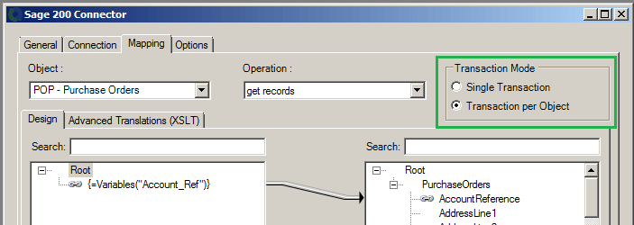 sage 200 connector tool