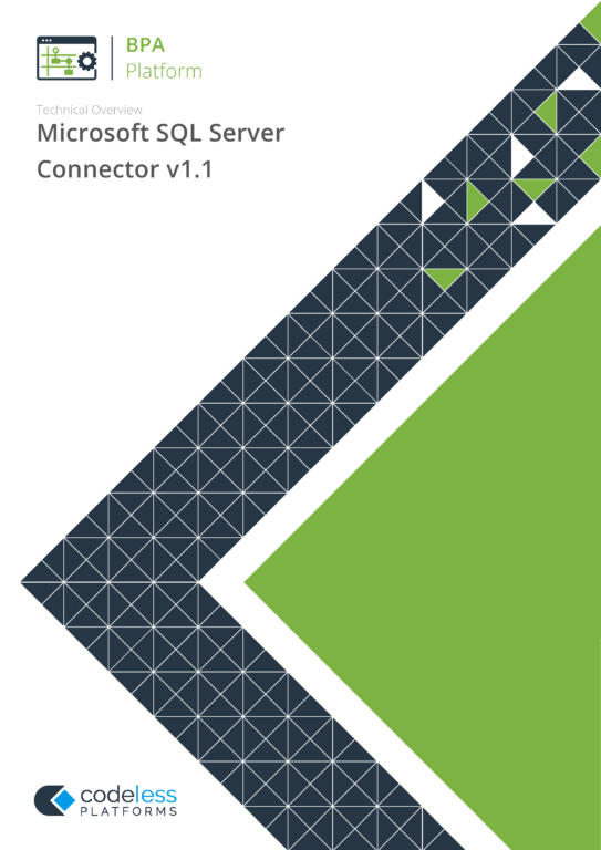 microsoft sql server connector from codeless platforms