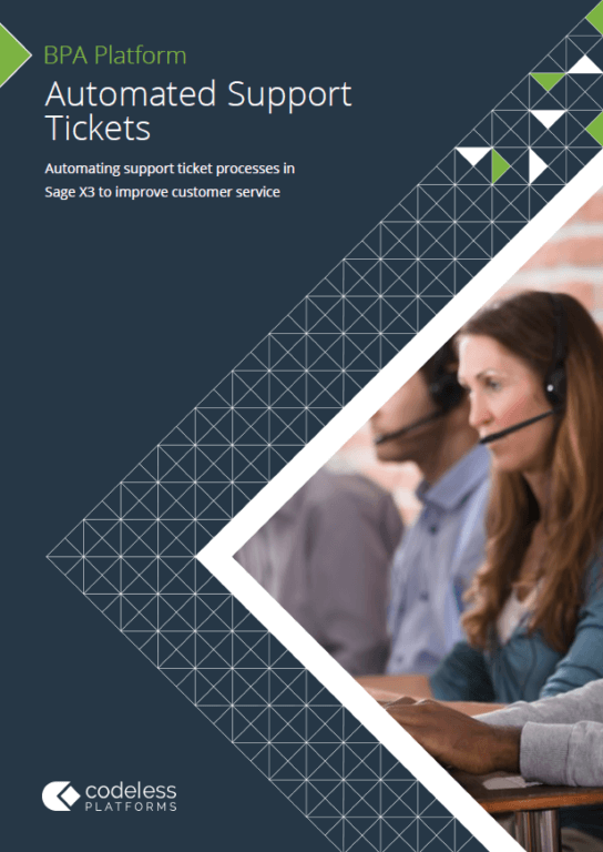 Automated Support Tickets for Sage X3 Brochure
