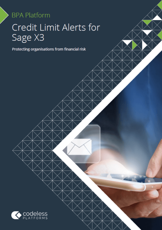 Credit Limit Alerts for Sage X3 Brochure