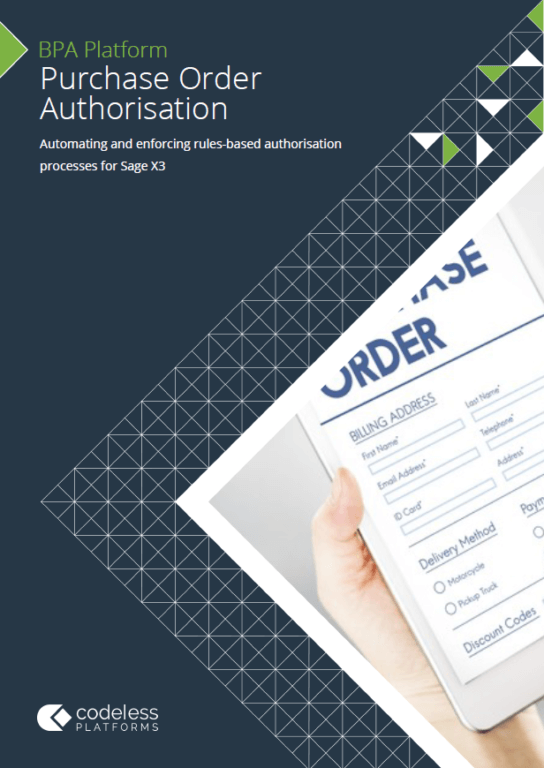 Purchase Order Authorisation for Sage X3 Brochure